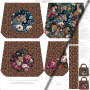 Canvas Taschenpanel Leopard 125 x 150 cm