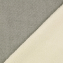Tissu chenille et fourrure, gris clair