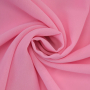 Tissu mousseline chiffon uni, rose
