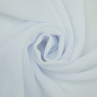 Tissu mousseline chiffon uni, blanc