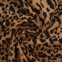 Corduroy stof luipaard, caramel