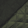 Tissu velours côtelé matelassé, vert foncé