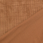 Tissu velours côtelé uni à grosses côtes, marron