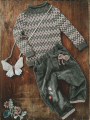 Corduroy effen, mosgroen