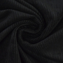 Tissu velours côtelé uni à grosses côtes, noir