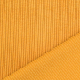 Tissu velours côtelé uni à grosses côtes, jaune moutarde