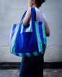 Decoratiestof Canvas blokstrepen, blauw