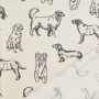 Decoratiestof Canvas Dogs, gebroken wit