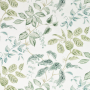 Decoratiestof canvas houseplant leaves, gebroken wit