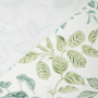 Decoratiestof canvas houseplant leaves, gebroken wit
