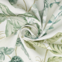 Decoratiestof canvas houseplant leaves, gebroken wit