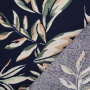 Decoratiestof canvas Leaves, marineblauw