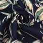 Decoratiestof canvas Leaves, marineblauw