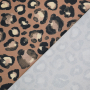 Tissu déco toile canvas Léopard Love, marron