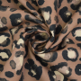 Tissu déco toile canvas Léopard Love, marron