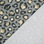 Tissu déco toile canvas Léopard Love, vert gris