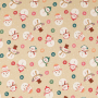 Decoratiestof Canvas sneeuwpop, naturel