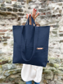 Decoratiestof Canvas uni, donkerblauw