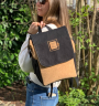 Decoratiestof Canvas uni, zwart