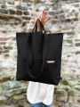 Decoratiestof Canvas uni, zwart