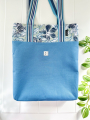 Dekostoff Canvas Stoff uni, taubenblau
