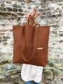 Dekostoff Canvas Stoff uni, terracotta