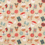 Decoratiestof Canvas Weihnachten, naturel