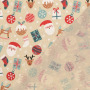 Decoratiestof Canvas Weihnachten, naturel