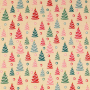 Tissu déco toile canvas Noël Sapins de noël, naturel