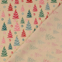 Tissu déco toile canvas Noël Sapins de noël, naturel