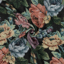 Tissu déco gobelin Fleurs Big Flowers, noir