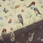 Dekostoff Gobelin Vögel & Schmetterlinge