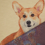 Tissu déco gobelin panneau Corgi Dog, 46x46cm