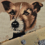 Tissu déco gobelin panneau chien Fancy Dog, 46 x 46 cm