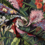 Dekostoff Gobelinstoff Floral Bouquet, schwarz