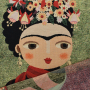 Decoratiestof Gobelin Flower Girl paneel, 46 x 46 cm