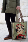 Decoratiestof Gobelin Flower Girl paneel, 46 x 46 cm