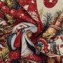 Dekostoff Gobelinstoff Happy Santa Panel, 46 x 46 cm