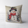 Dekostoff Gobelinstoff Happy Snowman Panel, 46 x 46 cm