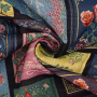 Dekostoff Gobelinstoff Library Book Cover, schwarz