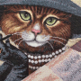 Dekostoff Gobelinstoff Panel Audrey Cat, 46 x 46 cm