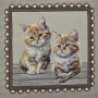 Dekostoff Gobelinstoff Panel Baby Cats, 46 x 46 cm
