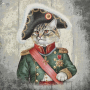 Dekostoff Gobelinstoff Panel Catpoleon, 46 x 46 cm