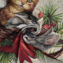 Tissu déco panneau gobelin Chats de Noël Christmas Cats, 46x46 cm
