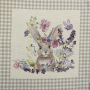 Dekostoff Gobelinstoff Panel Flower Bunny, 46 x 46 cm