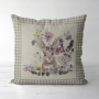 Dekostoff Gobelinstoff Panel Flower Bunny, 46 x 46 cm