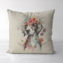 Tissu déco panneau gobelin Chiens & fleurs Flower Dog, 46x46 cm