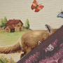 Dekostoff Gobelinstoff Panel Fox Family, 46 x 46 cm