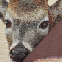 Tissu déco panneau gobelin Cerf, 46 x 46 cm