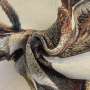 Tissu déco panneau gobelin Cerf, 46 x 46 cm